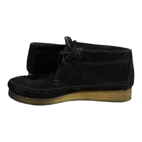 Clarks Originals Wallabee Boot Men’s 9 Black Suede Leather Crepe Sole Moccasin - Picture 6 of 8